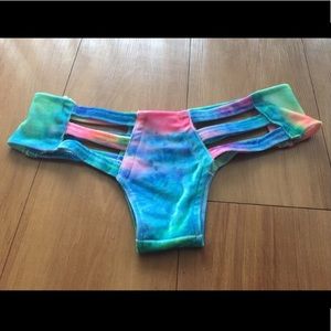 Tie Dye Velvet Micro Cut Out Shorts 💕